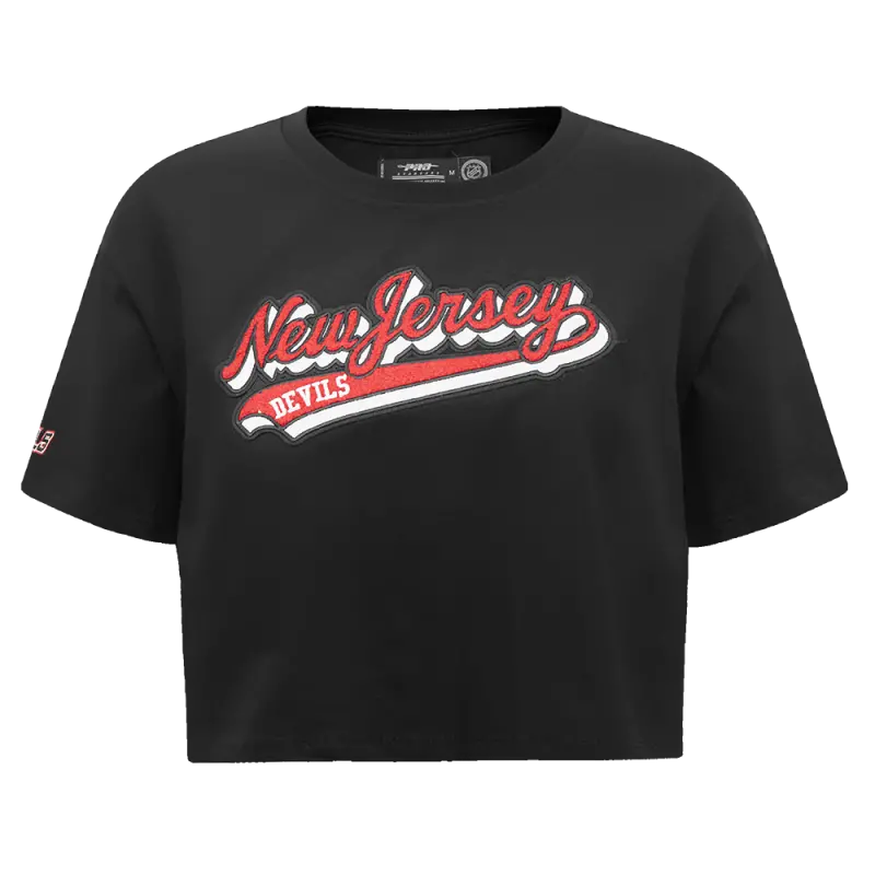 nhl new jersey devils script tail womens sj boxy tee black